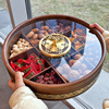 九宫格大容量干果盒，中式实木干果收纳盒客厅家用糖果盒，桌面水果盘
