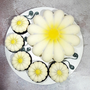 小花蛋糕法式甜品西点雏菊，花形模马蹄糕花朵，慕斯烘焙食品模具硅胶