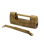 仿古老铜锁纯黄铜中式古铜挂锁老式锁头柜门复古代长锁古锁插销锁