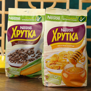 俄罗斯进口雀巢玉米片即食可可谷物圈脆麦圈蜂蜜玉米球干吃麦片