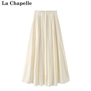 拉夏贝尔lachapelle夏季轻薄款半身裙高腰，显瘦a字裙仙女中长裙