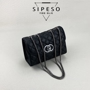 sipeso今年2023真皮女包，菱格纹链条，包单肩斜挎包包欧美时尚潮