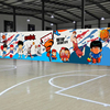 涂鸦篮球体育馆墙纸背景墙壁画个性墙布工装幼儿少年主题培训运动