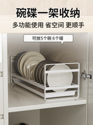 免安装碗盘收纳架放橱柜碗碟架小型柜内置物架家用厨房水槽沥水篮