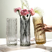 北欧风玻璃花瓶网红透明水培鲜花百合干花，插花瓶桌面客厅摆件