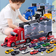 汽车世界之玩具车总动员合金收纳货柜车奇巴布儿童玩具小汽车套装