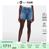 7forallmankind女中腰修身牛仔超短裤舒适弹力休闲裤夏季热裤