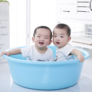 婴儿洗澡盆可折叠特大号加深洗衣盆家用大号宝宝脸盆塑料加厚耐用