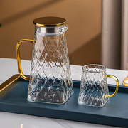 玻璃杯套装耐热水杯家用水具喝水杯子，冷水壶泡茶杯待客y茶具牛奶