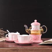 花茶具组合陶瓷咖啡壶套装情侣杯子田园碎花 下午茶 陶瓷茶具