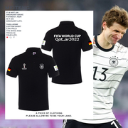 2022卡塔尔足球世界杯夏季德国队男女粉丝POLO衫夏季纯棉短袖T恤