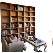 定制老榆木书架松木，书架整墙隔断吊柜置物架，实木书柜满墙书架