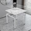 轻奢餐桌椅组合现代简约钢化玻璃，四方桌子正方形，家用小户型吃饭桌