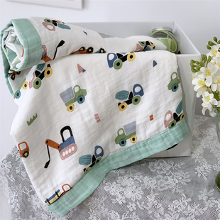 夏季竹纤维儿童盖毯新生儿毛巾被，薄款宝宝小毯子幼儿园午睡空调毯