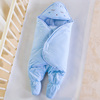婴儿连脚抱被新生儿抱毯春秋款宝宝分腿式睡袋抱毯冬季新生儿用品