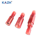 kazh透红色明尼龙子弹，形对接头接线端子，公母对插电线连接器100套