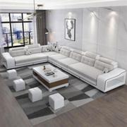 定制2022布艺沙发大小户型组合转角可拆洗实木皮布现代(布现代)简约客