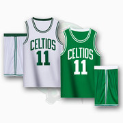 凯尔特人篮球服套装11号欧文5加内特比赛队服绿色衣，男女儿童定制