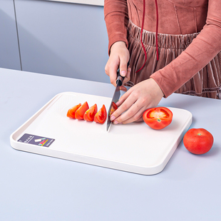 塑料日式加厚双面切菜砧板家用防滑斜面pp砧板，水果食研磨辅食菜板