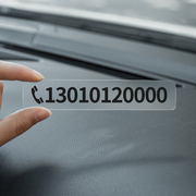 贴玻璃上的临时停车电话号码牌车内车牌挪车车上汽车无痕贴移车卡