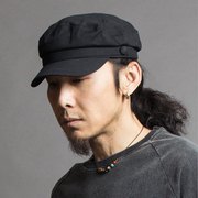 原创设计师春秋季复古日式英伦纯棉船长帽大头围男女同款帽子
