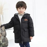 儿童羽绒服男款加厚小童宝宝2023洋气童装中长款冬季男童外套