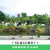 户外仿真白鹳雕塑白鹤，模型玻璃钢水池塘，水景园林白鹭景观仙鹤摆件