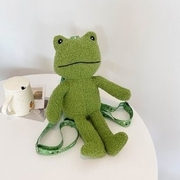 徐明浩同款包孤青蛙&绿色，跨包丑萌斜搞怪毛绒玩具孤寡公仔包单肩