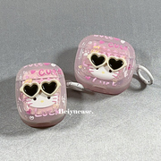 可爱卡通墨镜Kitty猫适用airpods3保护套粉色airpodspro2耳机套二代趣味苹果无线蓝牙airpods2耳机盒三代女款