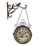 格嘉睿尔欧式复古双面挂钟，怀旧仿古静音，机芯铸铁铁艺双面钟