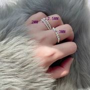 纯银戒指米珠串珠弹力绳女简约冷淡小众设计感关节食指戒指环
