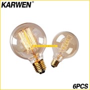 6PCS Retro Vintage Edison Bulb E27 40W G95 G80 Edison Bulb L