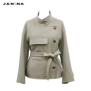 商场同款jnina女士冬装，外套女大口袋设计立体裁剪