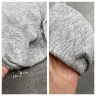 烟灰色薄款超柔舒适棉质地，针织面料亲肤设计师，打底衫t恤布料简约