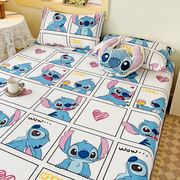 迪士尼卡通床笠单件防尘床垫保护罩儿童床，套罩防滑床单宿舍床罩