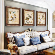 欧式客厅装饰画沙发背景，三联有框画卧室组合墙画玄关壁画餐厅挂画