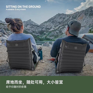 户外充气靠背椅便携式露营沙滩折叠椅子懒人沙发椅躺卧两用气垫椅