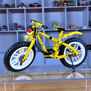 乐高山地自行车共享电动单车积木，拼装模型儿童益智拼图玩具礼物女