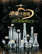 diy带灯夜光许愿瓶透明玻璃，软木塞瓶中瓶，挂件摆件装饰瓶新奇礼物