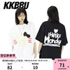 kkbbu美式潮牌凯蒂猫印花短袖，t恤男女夏季宽松百搭情侣装上衣
