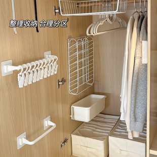 衣柜收纳架空间利用神器柜子分层改造免打孔整理好物悬挂式置物架