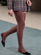 韩国东大门Helder老板娘同款花纱粗线羊毛打底袜堆堆袜大腿袜灰色
