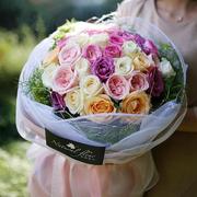 玫瑰花束情人节送女友求婚爱意表达送闺蜜爱人上海鲜花速递送订花
