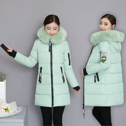 冬装2023韩版棉服女大毛领，外套修身显瘦棉衣中长款大码棉袄潮