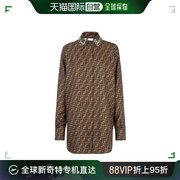 香港直邮Fendi 长袖短款衬衫领连衣裙 FDC984A8G3