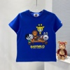 mijello2024夏款 儿童卡通动物乐园猴子短袖T恤 男女童上衣 4色入