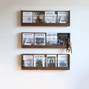 书架挂墙上置物架壁挂杂志架收纳架展示架客厅墙面装饰简易书报架