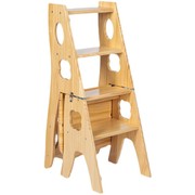 实木梯子家用折叠踏板p楼梯椅多功能梯凳室内登高凳子两用梯子椅