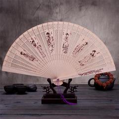 工艺扇木扇折扇中国风檀香扇镂空扇工艺扇子扇ogo定制舞蹈扇