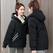 冬季羽绒棉服女短款2023韩版宽松棉衣小个子加厚棉袄时尚外套